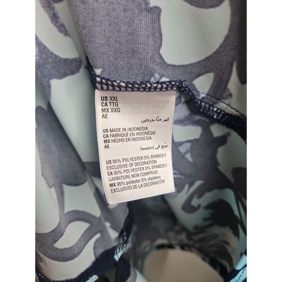 JM Collection Blouse XXL Blue Floral Boho Crochet Kimono Sleeves Tunic Top Chic - Picture 8 of 16